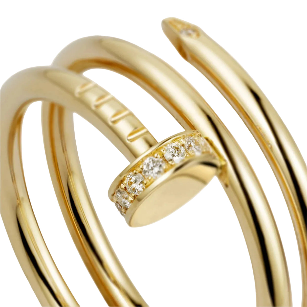 14k Yellow Gold Nail Ring/Double