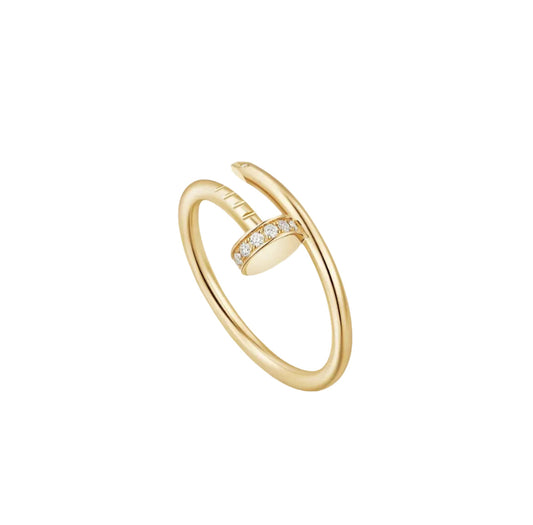 14k Yellow Gold Nail Ring