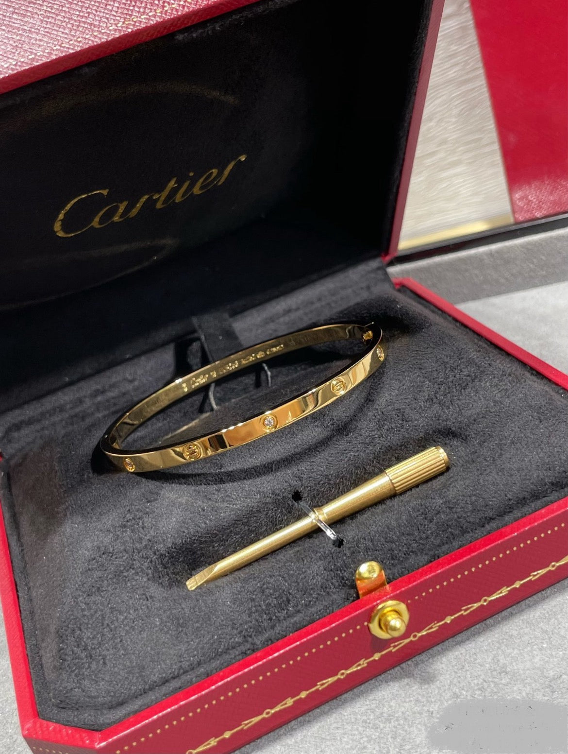 14k Yellow Gold Love Bracelet/Small