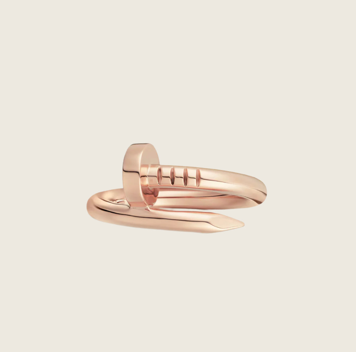 14k Rose Gold Nail Ring/Medium