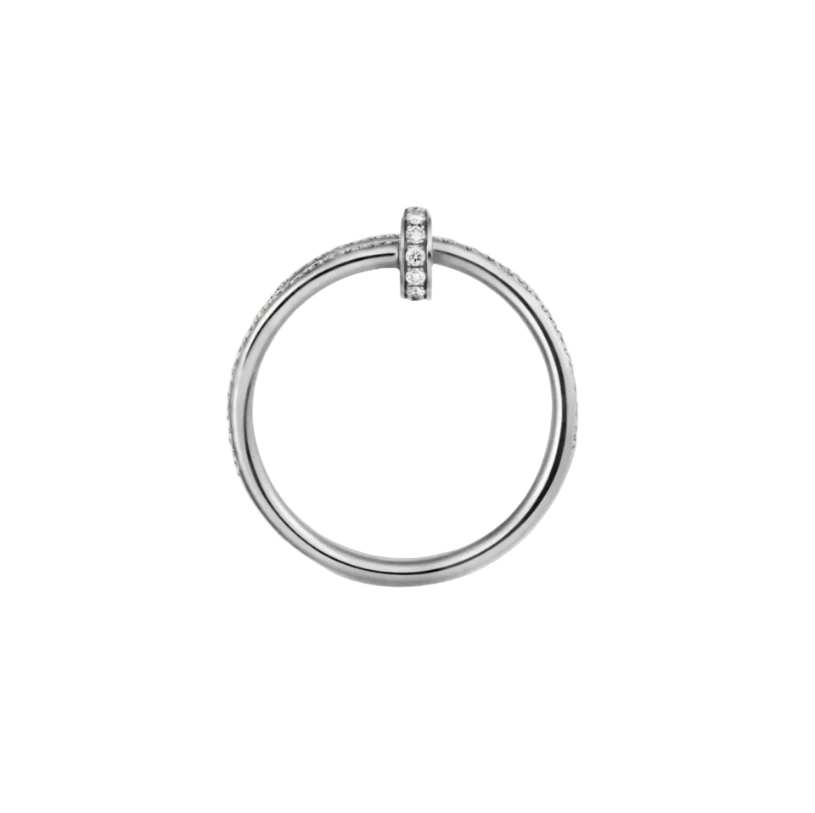 14k White Gold Nail Ring
