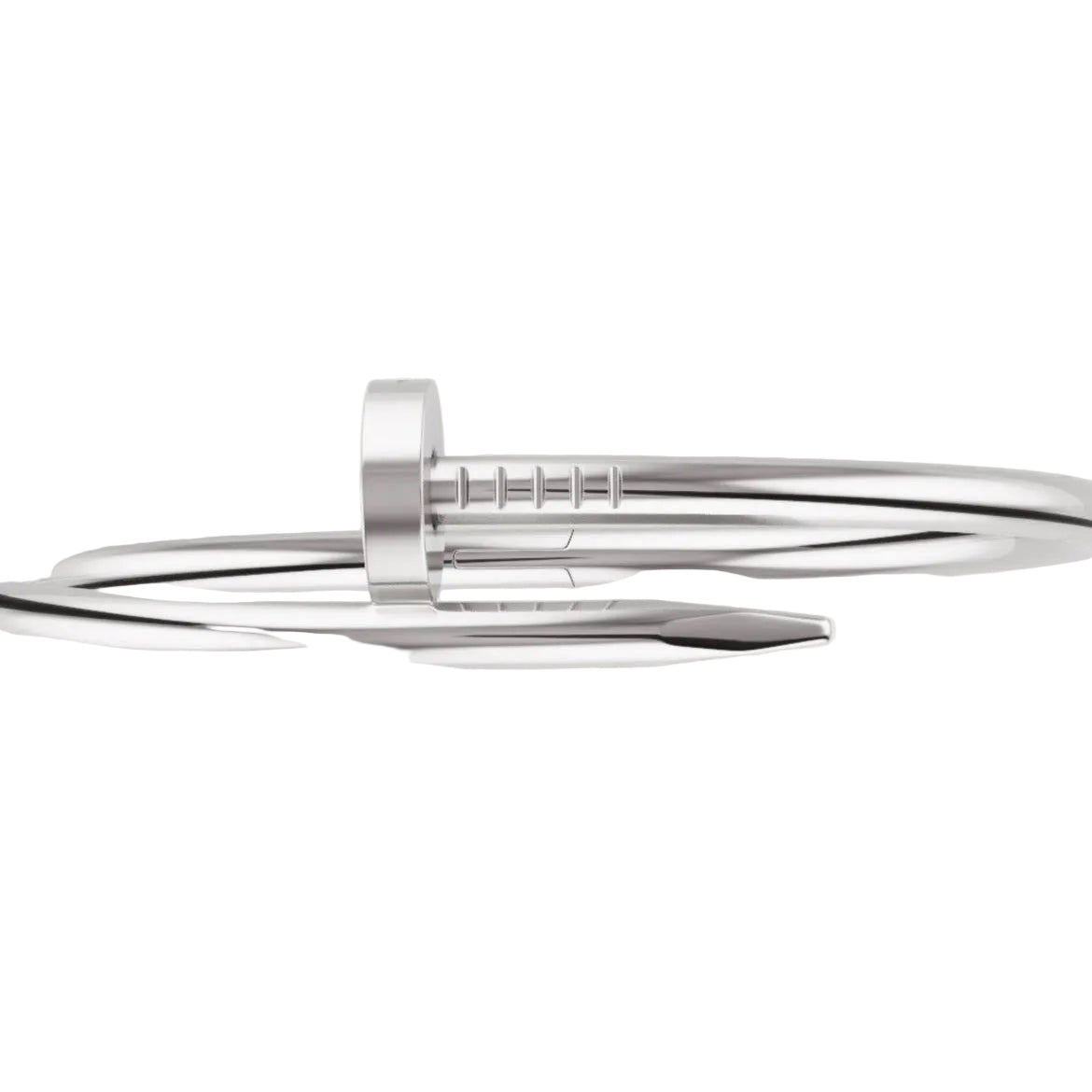 14k White Gold Nail Bracelet