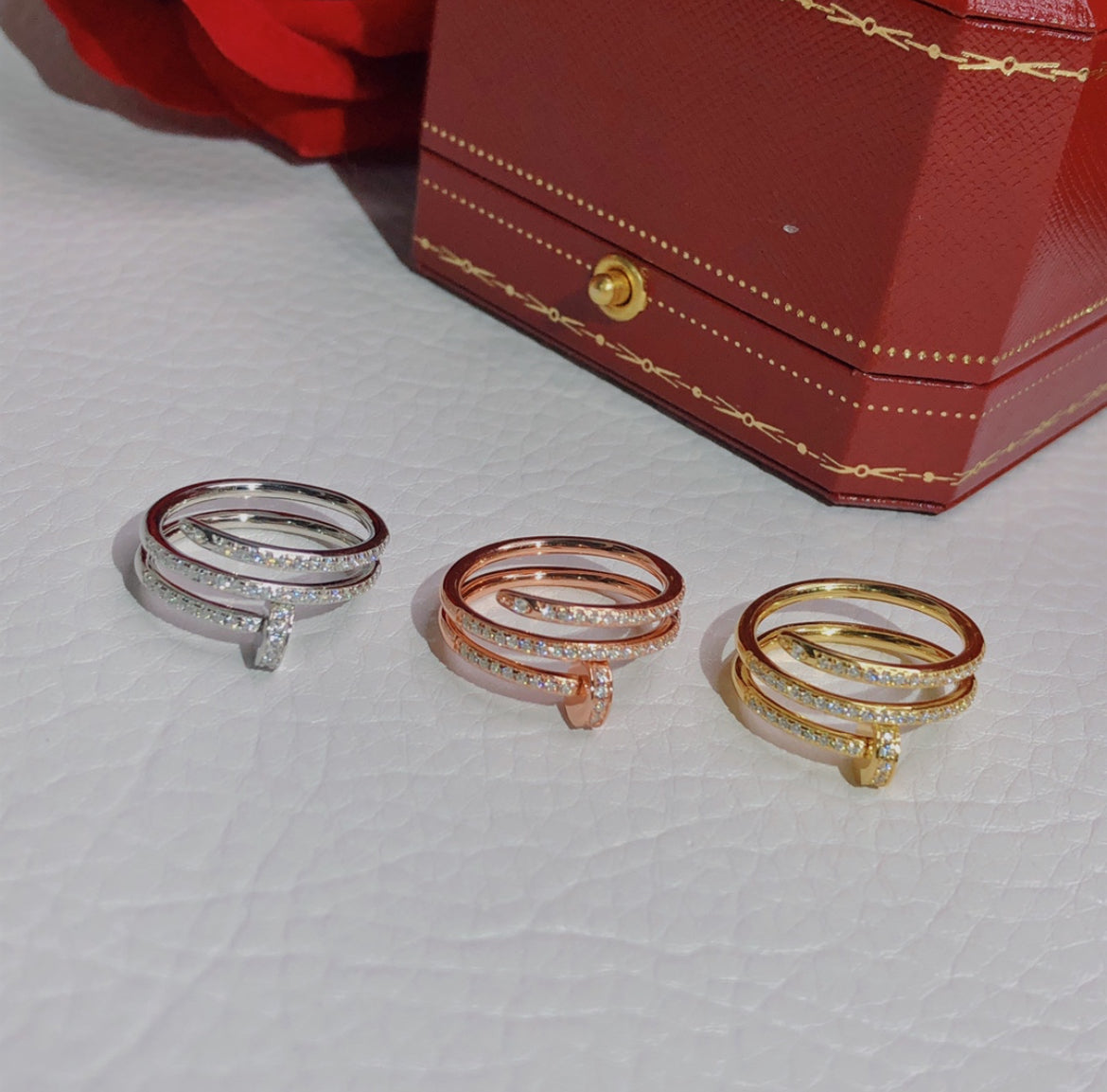 14k Rose Gold Nail Ring