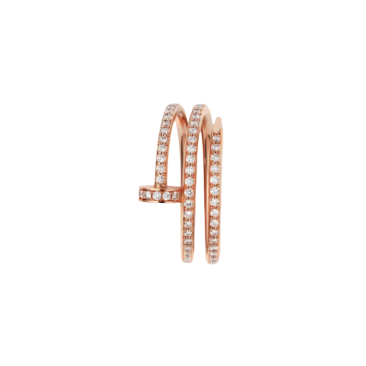 14k Rose Gold Nail Ring