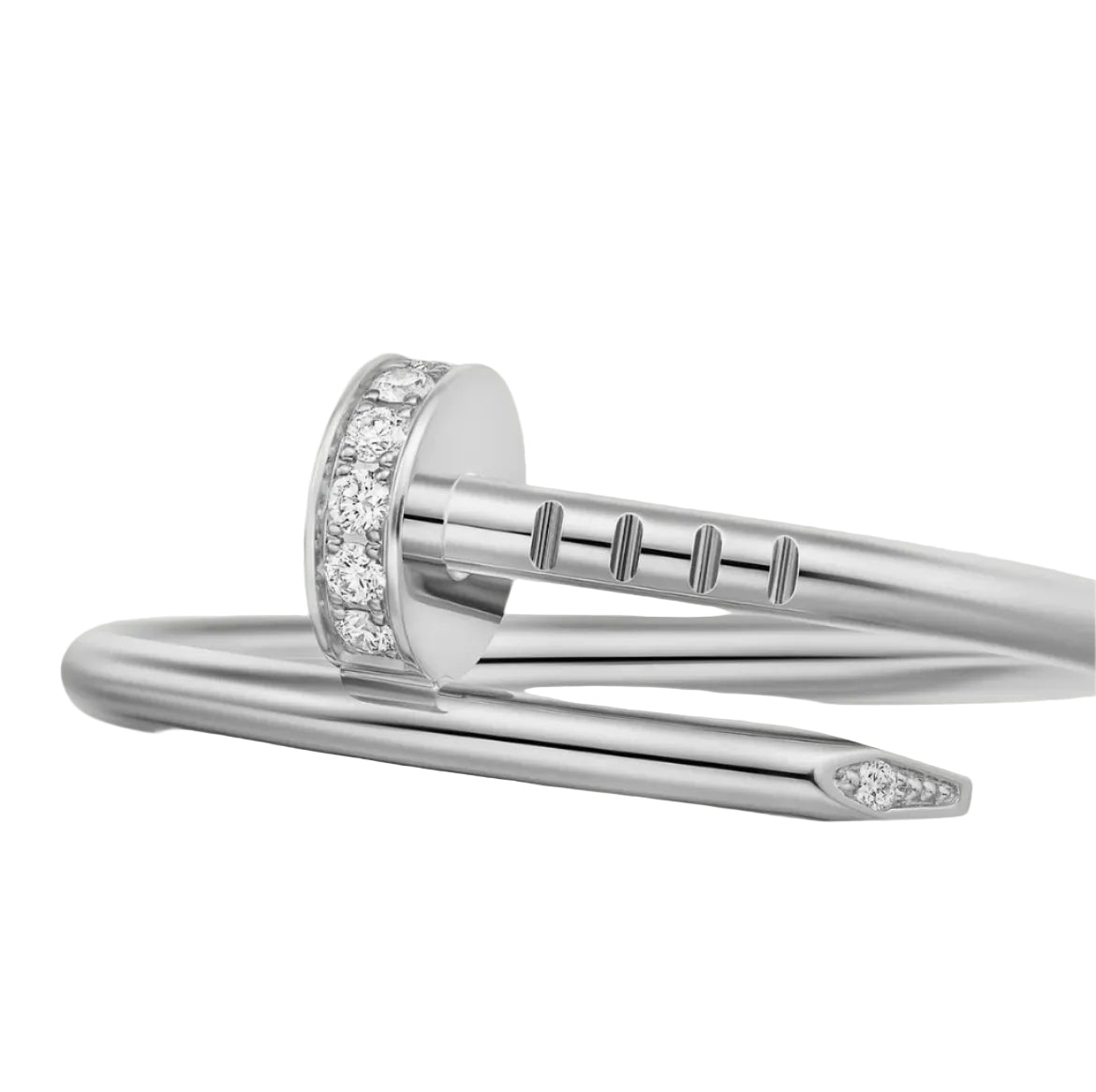14k White Gold Nail Ring