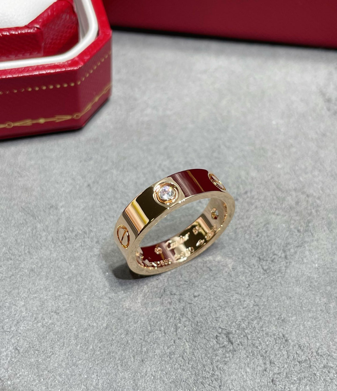 14k Rose Gold Love Ring