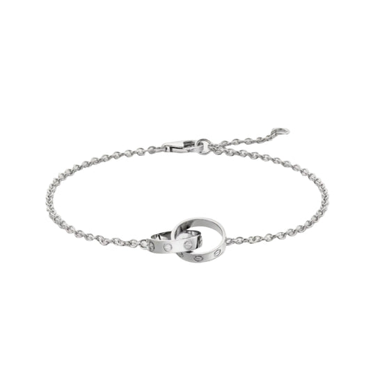 14k White Gold Love Bracelet