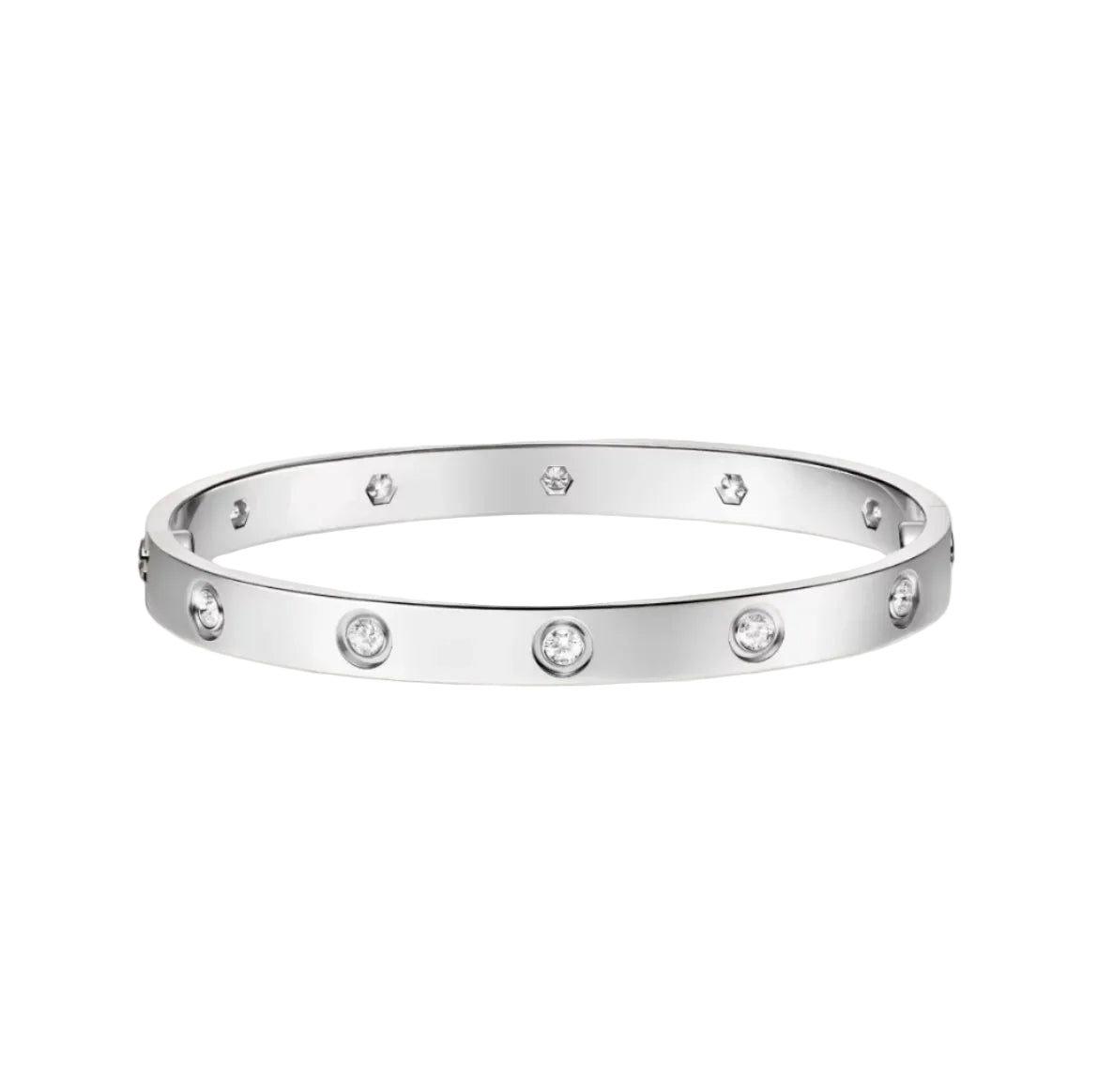 14k White Gold Love Bracelet