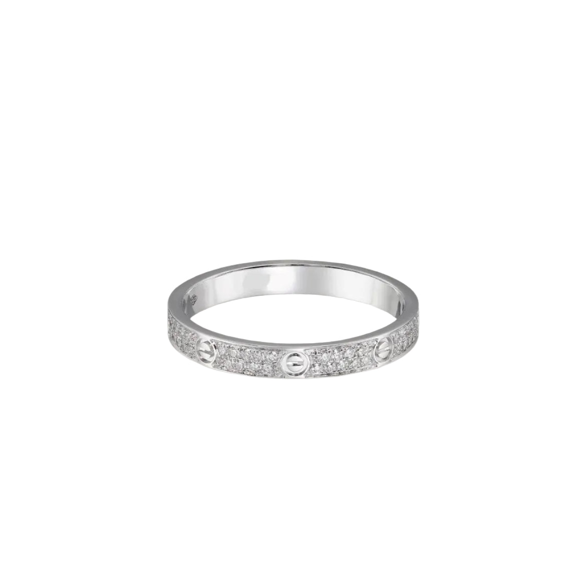 14k White Gold Love Ring/Small