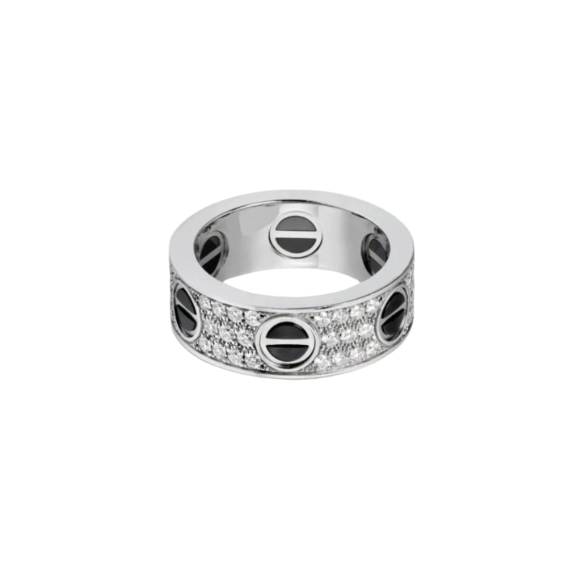 14k White Gold Love Ring